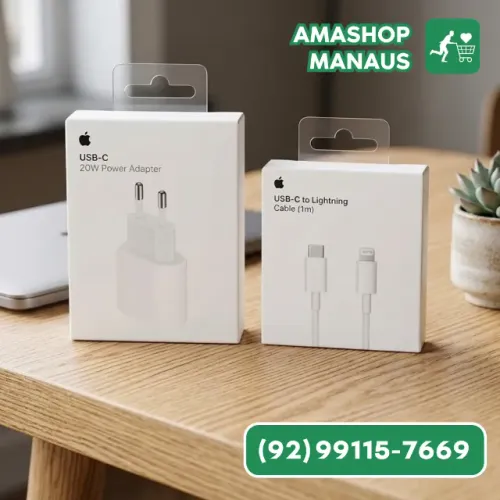 Carregador Iphone Lightning Fonte E Cabo Usb