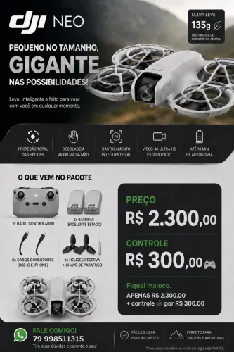 Drone DJI neo, semi novo!