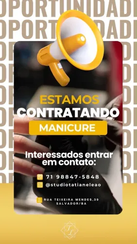 Estamos precisando de Manicure e cabeleireira parceira 