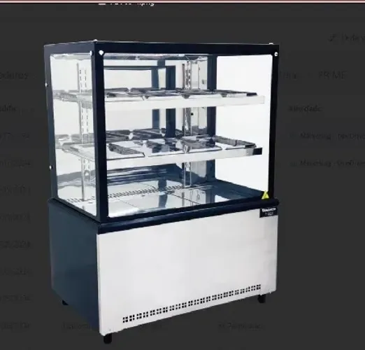 BALCÃO VITRINE ESTUFA 1M 12 BANDEIJAS
