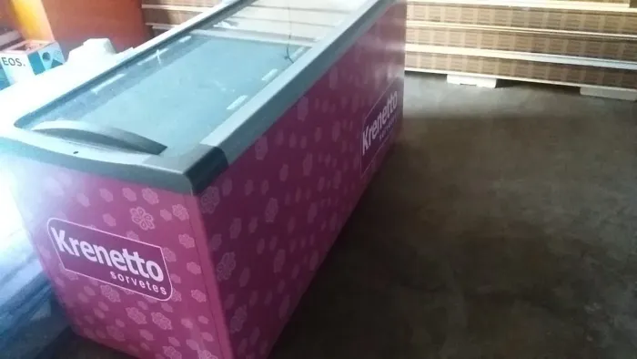 Freezer tampa de vidro