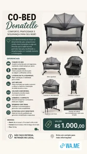Co-Bed Donatello Infanti - Muito Conservado
