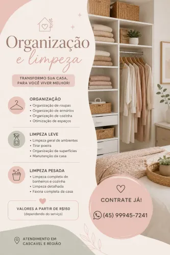 Limpeza e organização 
