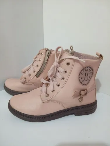 Bota Coturno Infantil Feminina Angipé Rosa Nude - Tam 30