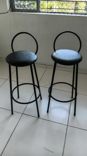 CONJUNTO BANQUETA ALTA PRETA