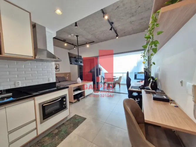 Apartamento /Studio á venda em Moema, 1 dormitório, 1 vaga e lazer