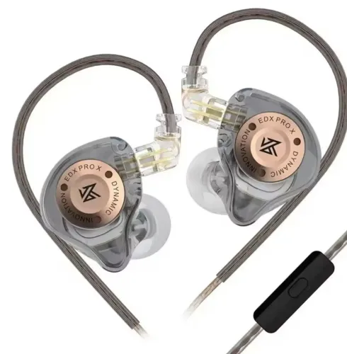 Fones de ouvido KZ EDX PRO X com driver dinâmico, Hi-Fi, graves, com cancelamento de ruído