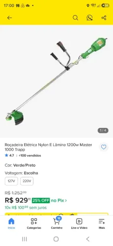 Vendo Roçadeira Elétrica Trap