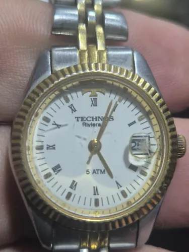 Relógio TECHNOS À QUARTZ MODELO RIVIERA - FUNCIONANDO PERFEITAMENTE