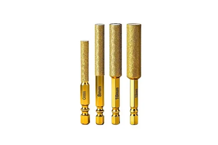Broca Diamante Com Haste Hexagonal ¼, 82mm, Para Telha, Cerâmica, Granito e Mármore 04pcs 