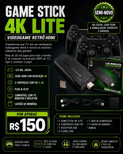 Game Stick 2 Controles HDMI
