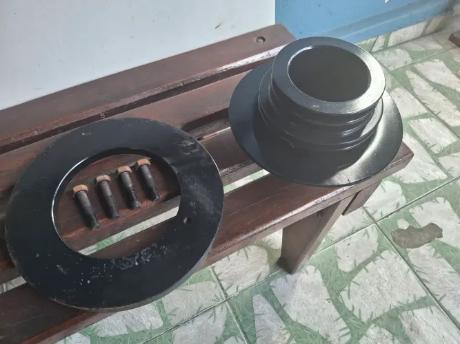 Polia tripla (ar condicionado) do motor MWM 229 caminhonete F1000 F4000