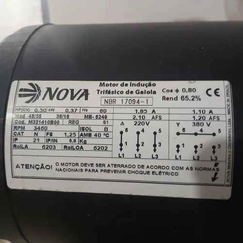 Motor trifásico 0,5