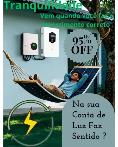 Economia de até 95% na conta de luz