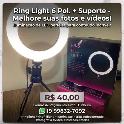 Rong light 6 polegadas com suporte