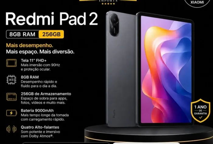 Tablet redmi pad 2 4/128 gb lacrado 