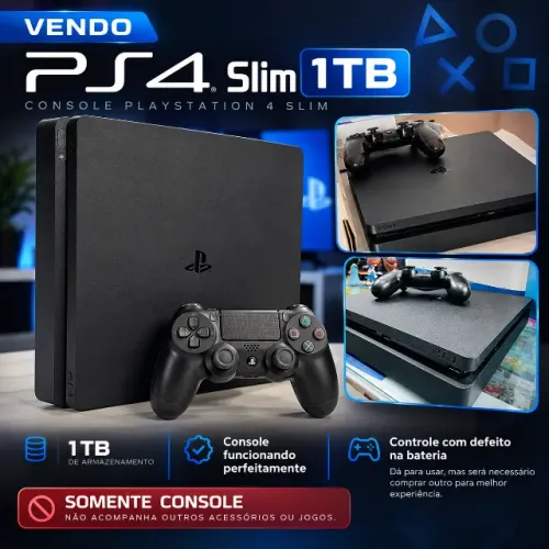 PS4 Slim 1TB - Somente Console ?