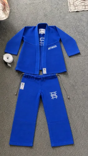 Kimono Jiu Jitsu Artinsoul Azul M3 + faixa- seminovo