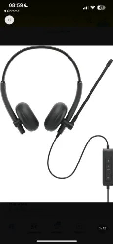 Headset Com Fio Dell Wh125 Preto