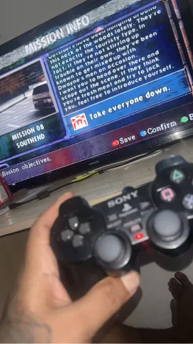 Ps2 tunado com controle original da Sony