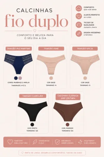 Tangas , Calcinha , Tanga Fio Duplo e etc...