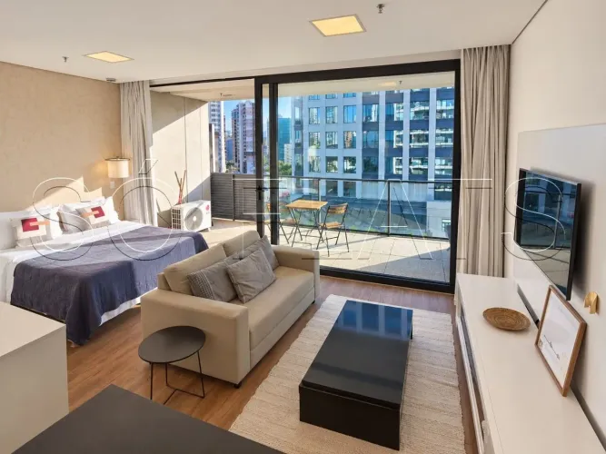 Flat 35m² com terraço no F.L Residence na Vila Olímpia ao lado da Faria Lima.