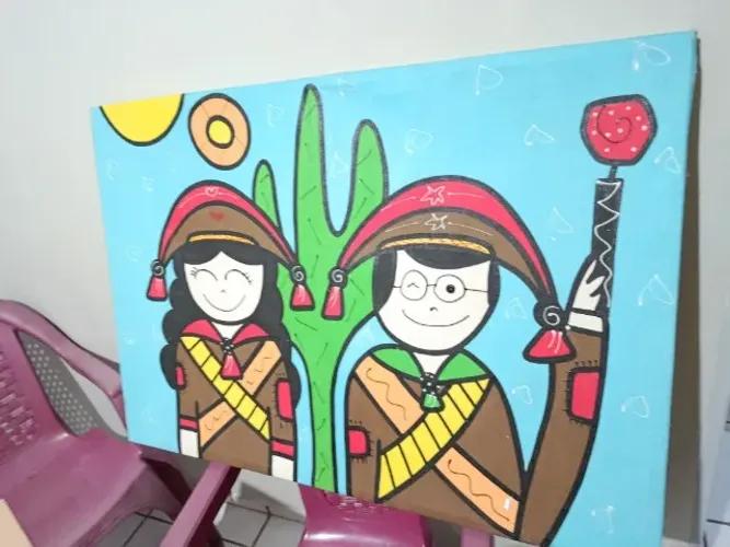 Quadro em tecido grande