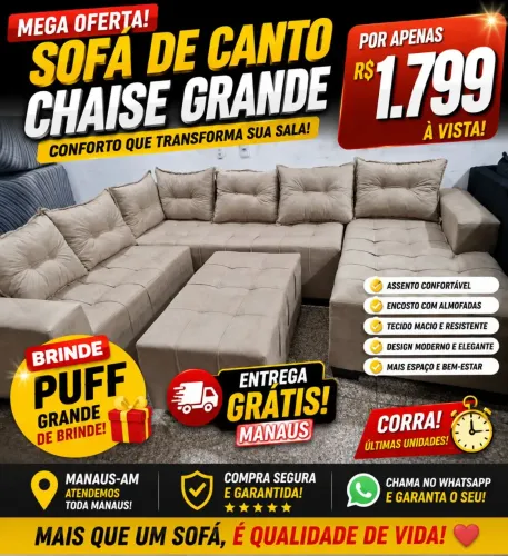 Sofá de canto 7 lugares a pronta entrega!!!!