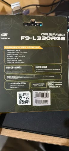 Fan argb 4 pinos 