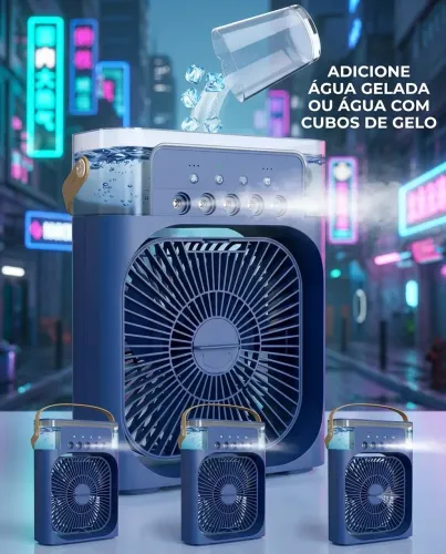 Ventilador e Umidificador 600ml - Ideal para Quarto e Escritório - entrega grátis <br>