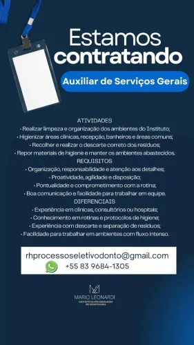 AUXILIAR DE SERVIÇOS GERAIS