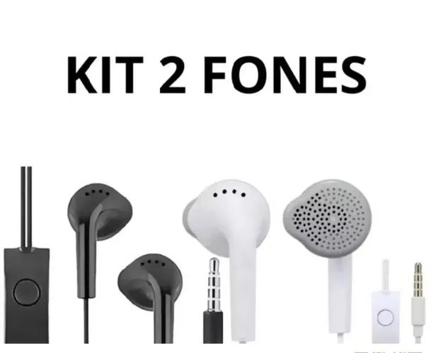 KIT 2 Fones de ouvido para celular entrada de 3.5mm COM MICROFONE C-550