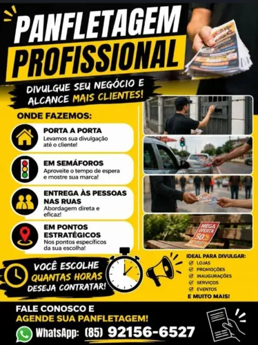Panfletagem e captação de clientes