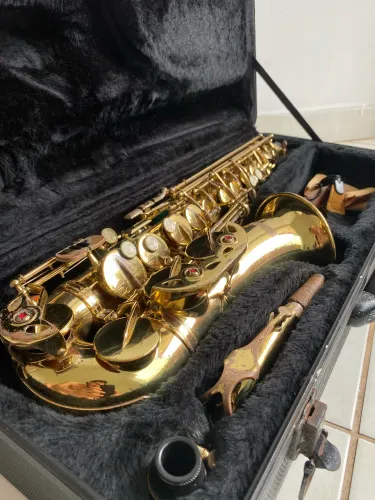 Sax Alto Arena Completo + Boquilha Profissional Claude Lakey 7*3 + Estojo e +