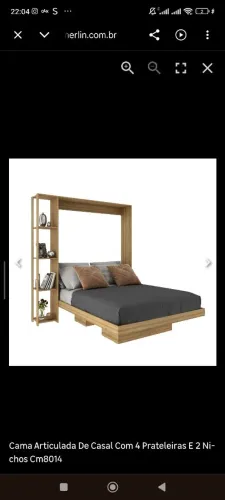 CAMA ARTICULADA DE CASAL Com 4 Prateleiras E 2 Nichos
