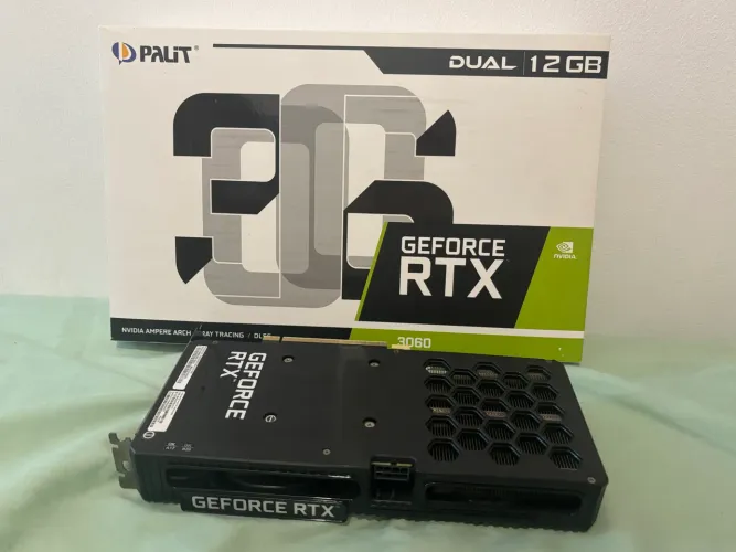 Placa de Vídeo PALIT GEFORCE RTX 3060 DUAL 128GB GDDR6 192 bits
