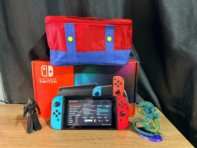 IMPECÁVEL- Switch V2 128Gb Desbloqueado + Case Mario