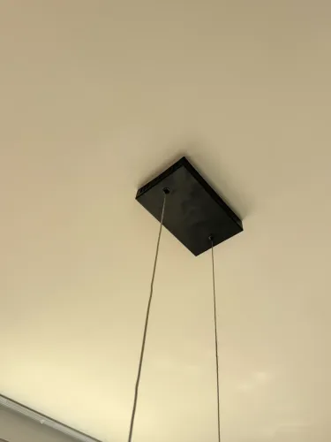 Luminária Pendente LED Linear Moderna Preta 20W - Design Minimalista