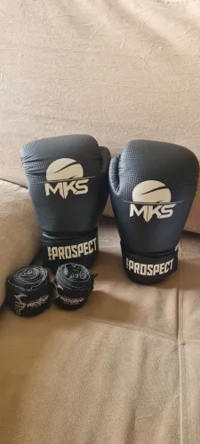 Luva MKS 12 oz - Muay Thai / Boxe + Bandagem