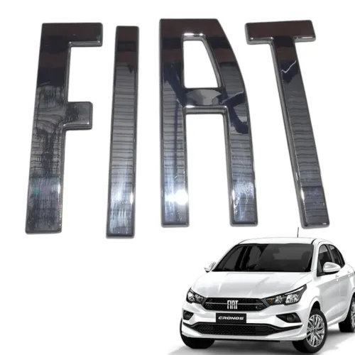 Emblema Fiat Letreiro Grade Cromado Cronos Argo 2021/2024 Cromado