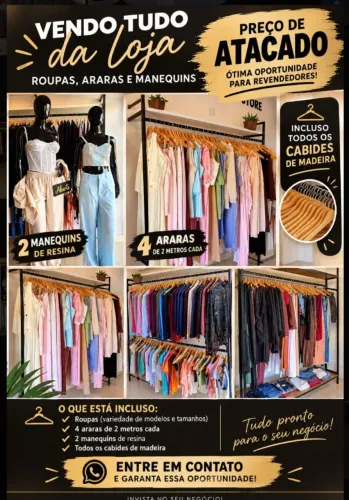 Móveis de loja de roupas