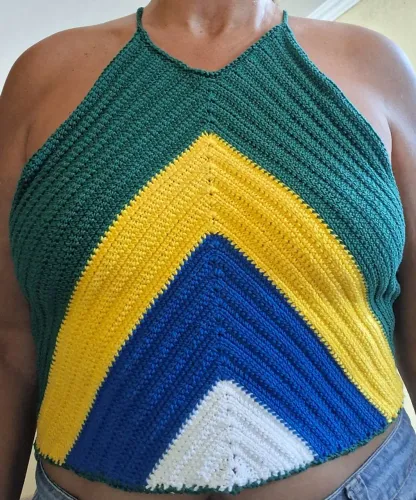 Cropped crochê 