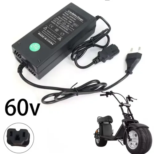 Carregador para bateria de íon de lítio 48V/60V elétrico, 48V 2A, para scooter