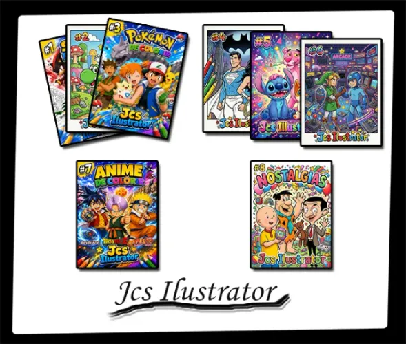 Kit Livros de Colorir - Temas variados - PDF para Impressão