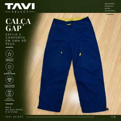 Calça GAP Cargo Azul-Marinho - M