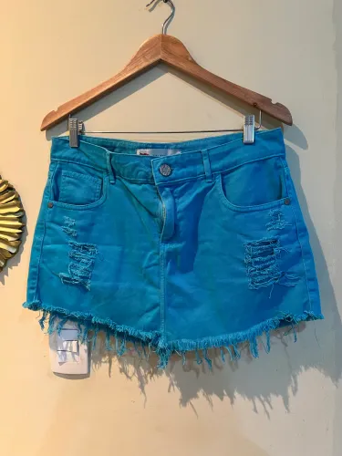 Saia jeans tam 42 verde