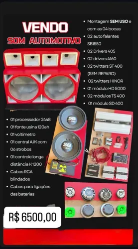 Som automotivo completo 