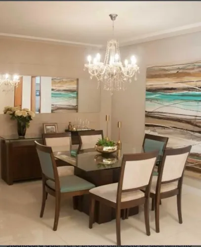 Mesa de jantar 6 lugares com buffet 