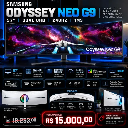 Monitor Samsung Odyssey Neo G9 57 Dual UHD 240Hz G95NC