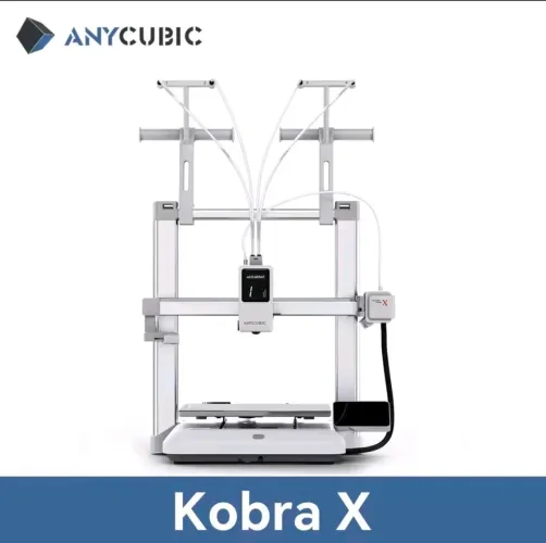 Impressora 3D Anycubic kobra X imprimi 4 cores com menos purga